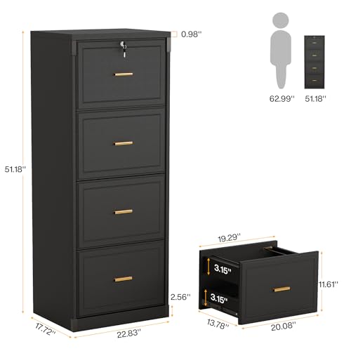 4-Drawer Locking File Cabinet