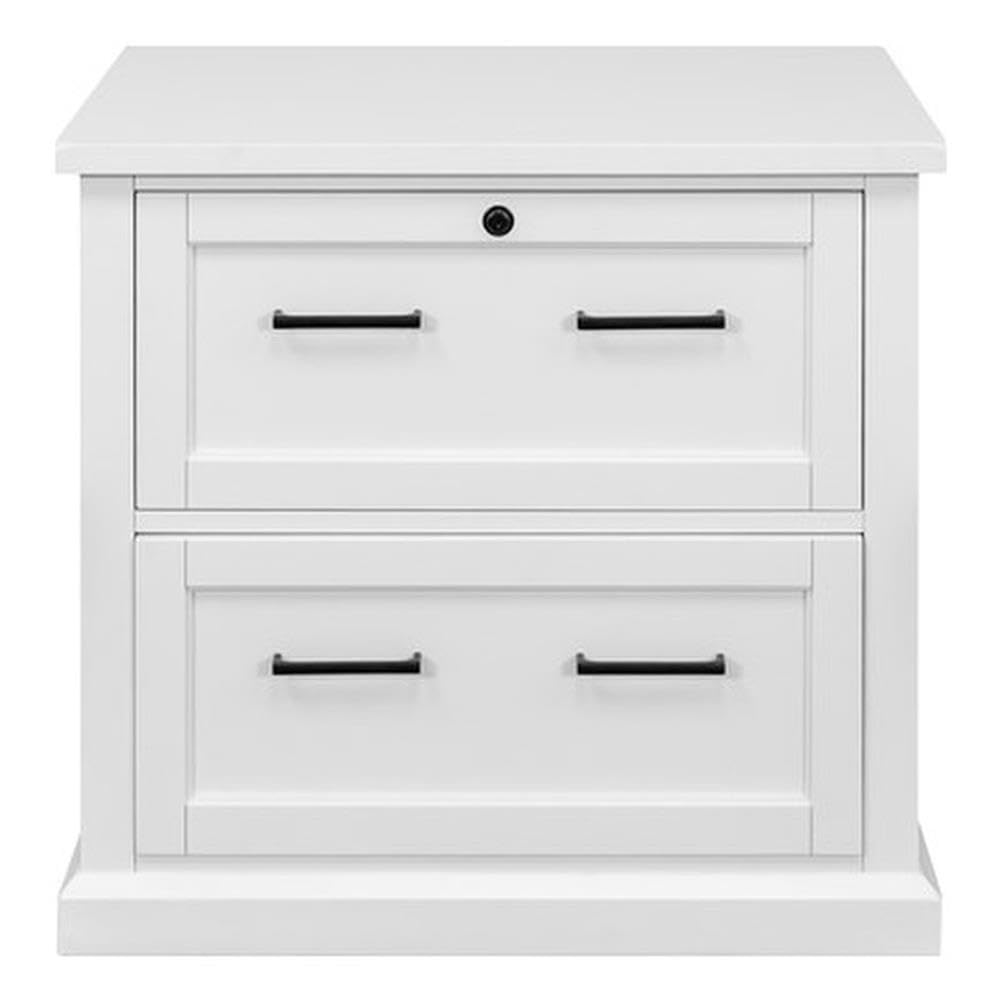 Modern Wood Lateral File Office Lateral File Storage Fully Assembled White
