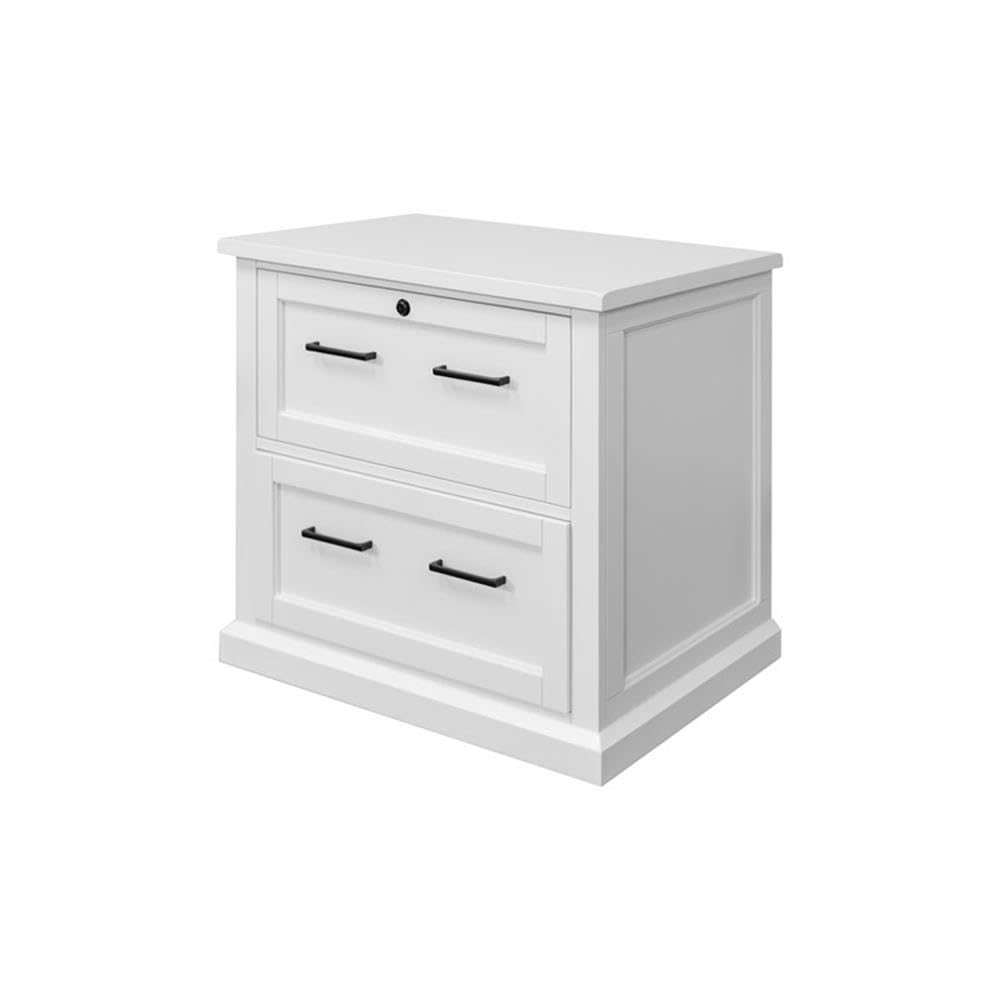 Modern Wood Lateral File Office Lateral File Storage Fully Assembled White