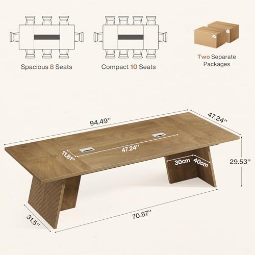 8ft Conference Table for 10 People