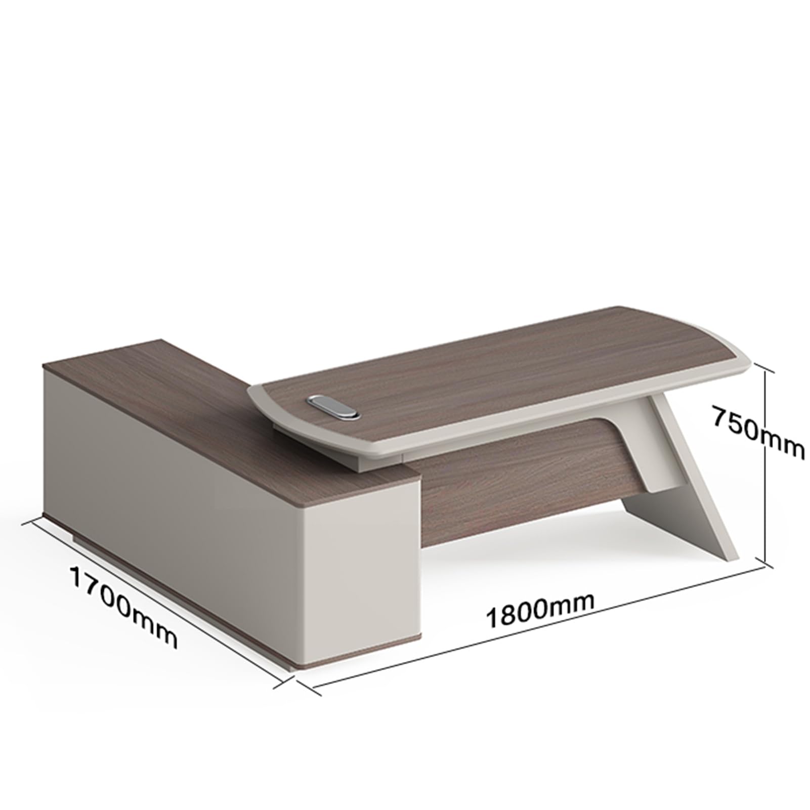 L-Shaped Corner Desk with Drawers