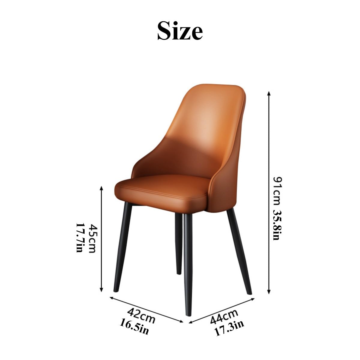 Minimalist Faux Leather Dining Chair