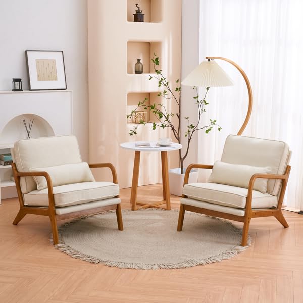 Guest Reception Chair Set with Wood Armrests (2 Pack)