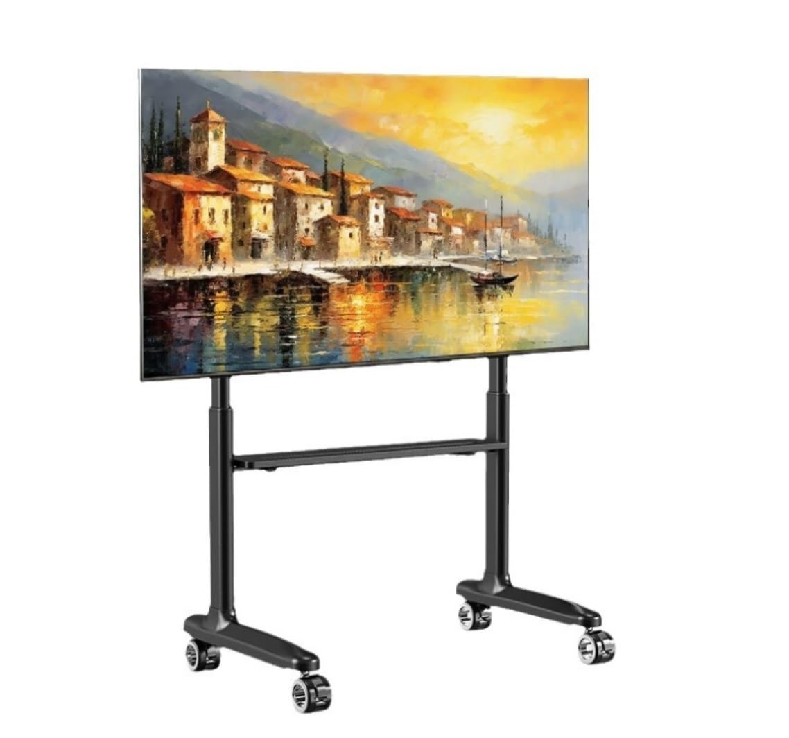 Height-Adjustable Mobile TV Stand for 42–86" TVs