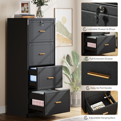 4-Drawer Locking File Cabinet