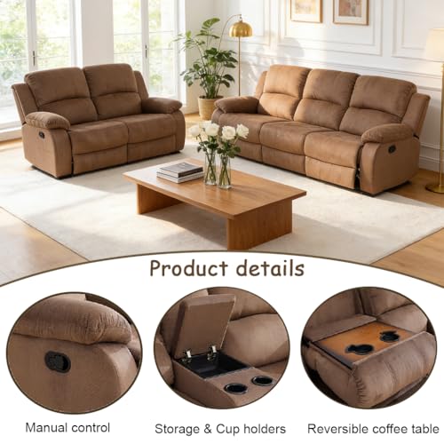 Manual Reclining Sofa Set