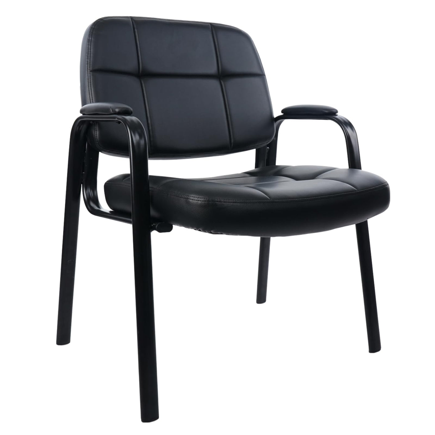 Big & Tall Leather Guest Chair with Padded Arms