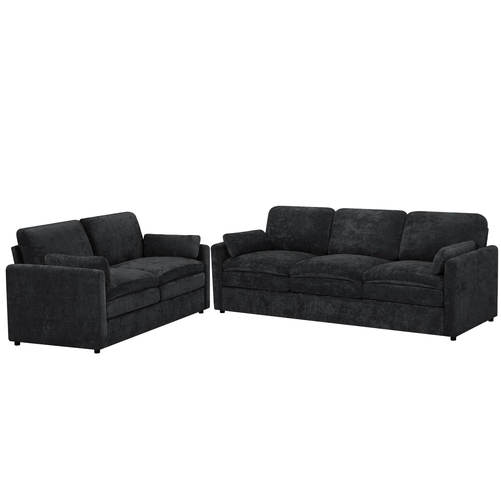 Lesofair Chenille Sofa Set with Thicker Cushions