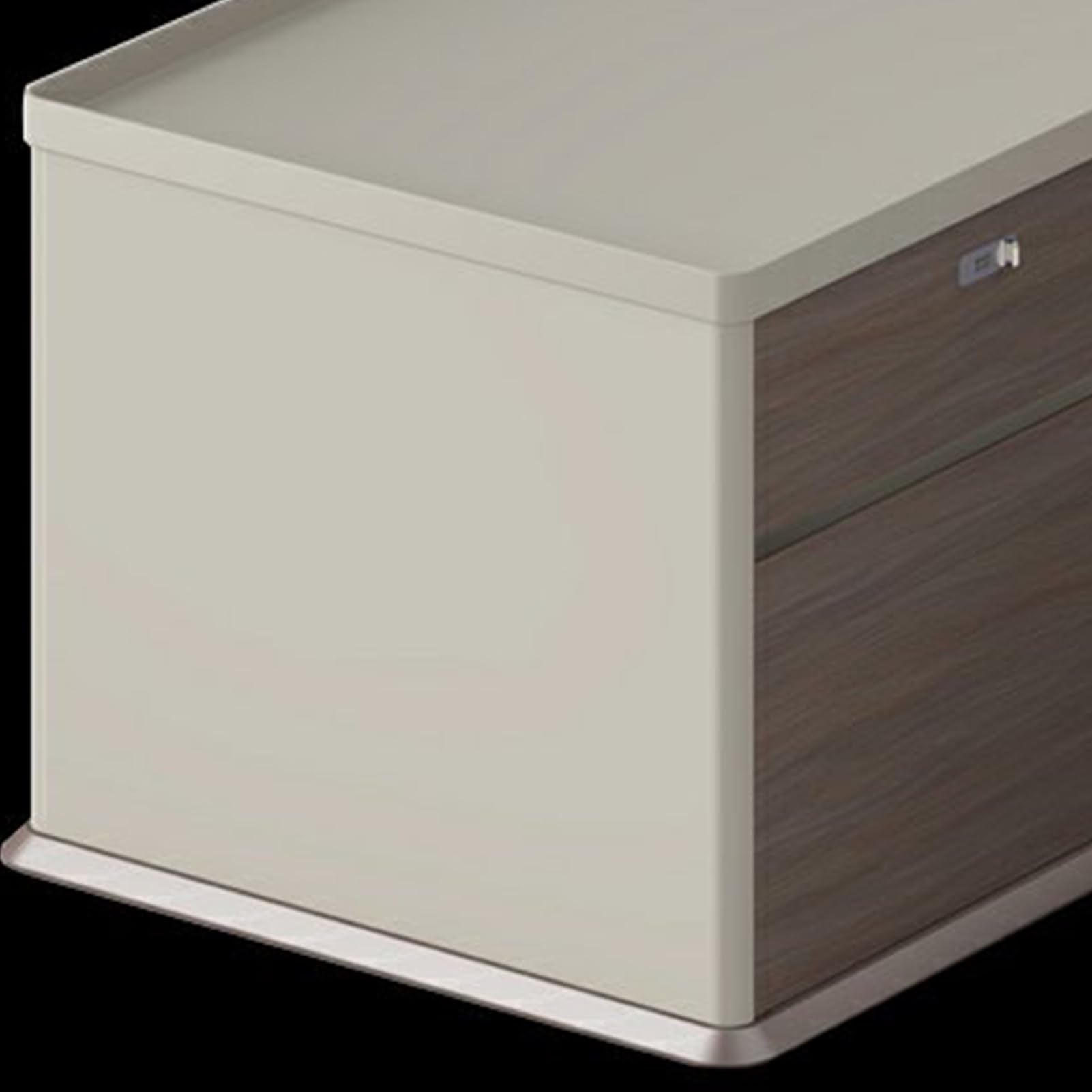 L-Shaped Corner Desk with Drawers