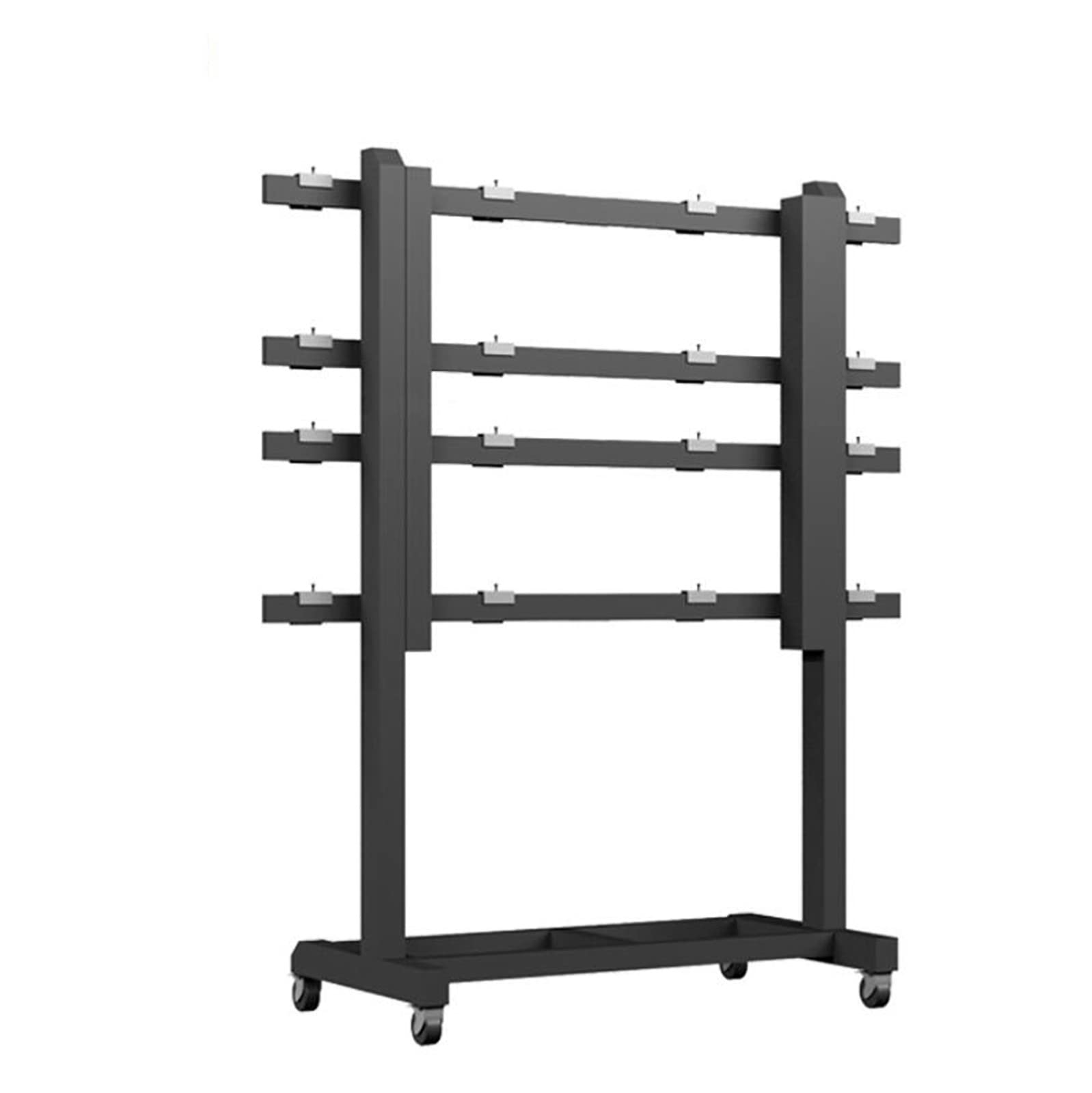 Quad Monitor Stand with Wheels for 40–60" Screens