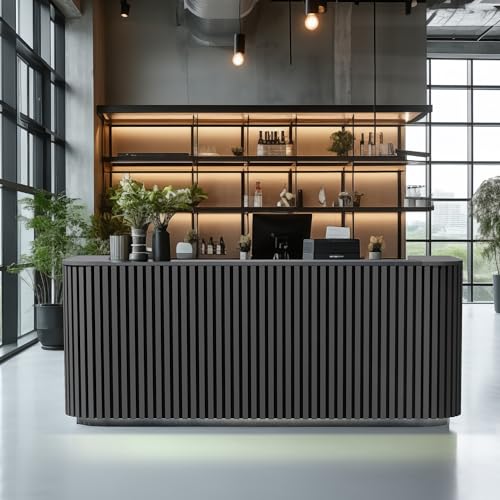 ONNAHOMEStlyle Curved Reception Desk with Cable Grommet