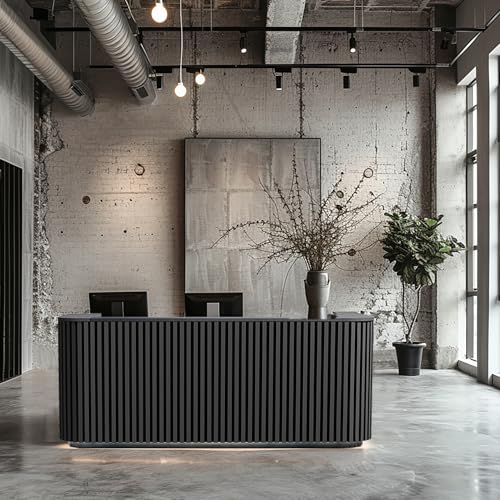 ONNAHOMEStlyle Curved Reception Desk with Cable Grommet