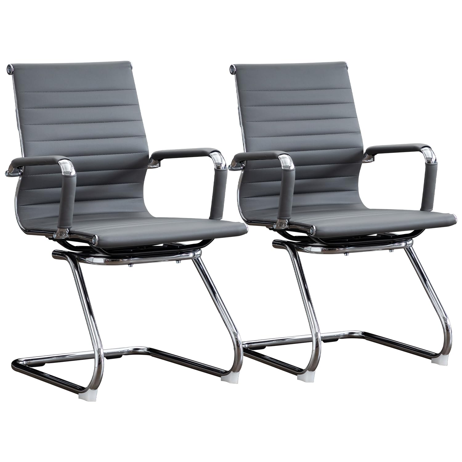 Modern Leather Guest & Reception Chair Set (2 Pack)