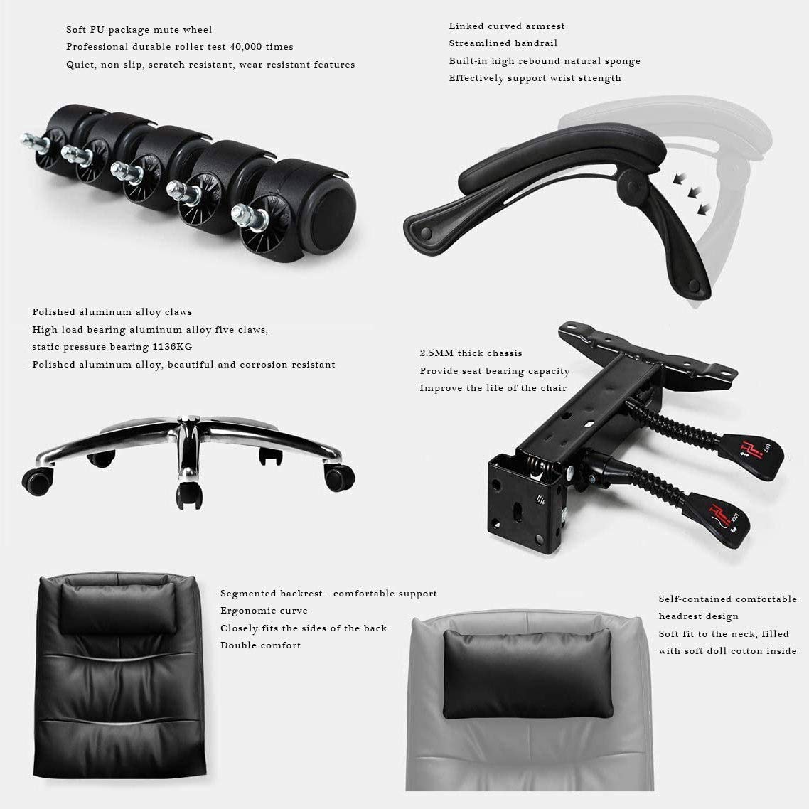 Ergonomic High-Back Executive Office Chair