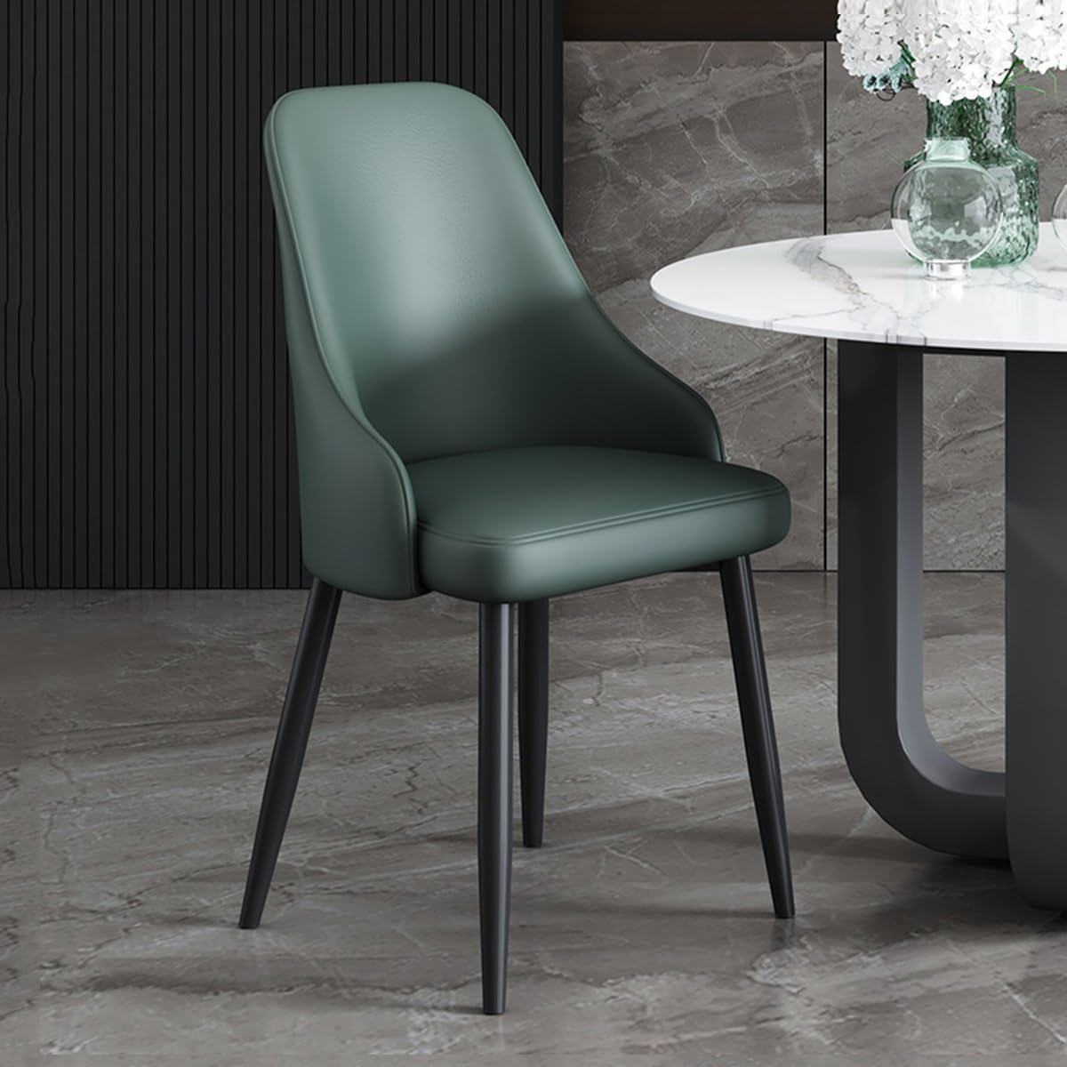 Minimalist Faux Leather Dining Chair