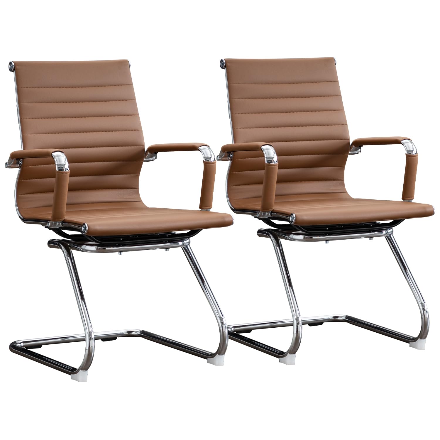 Modern Leather Guest & Reception Chair Set (2 Pack)