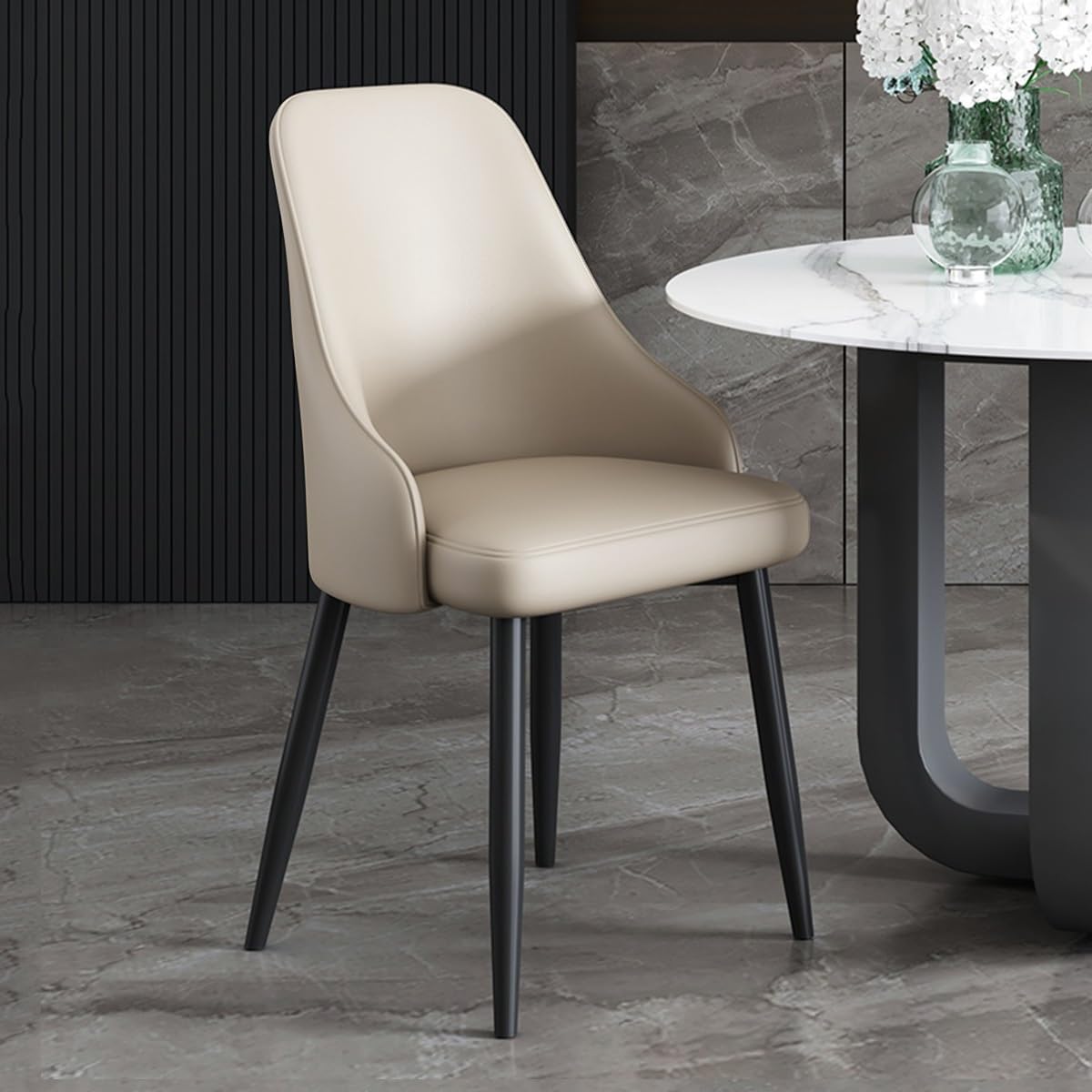 Minimalist Faux Leather Dining Chair