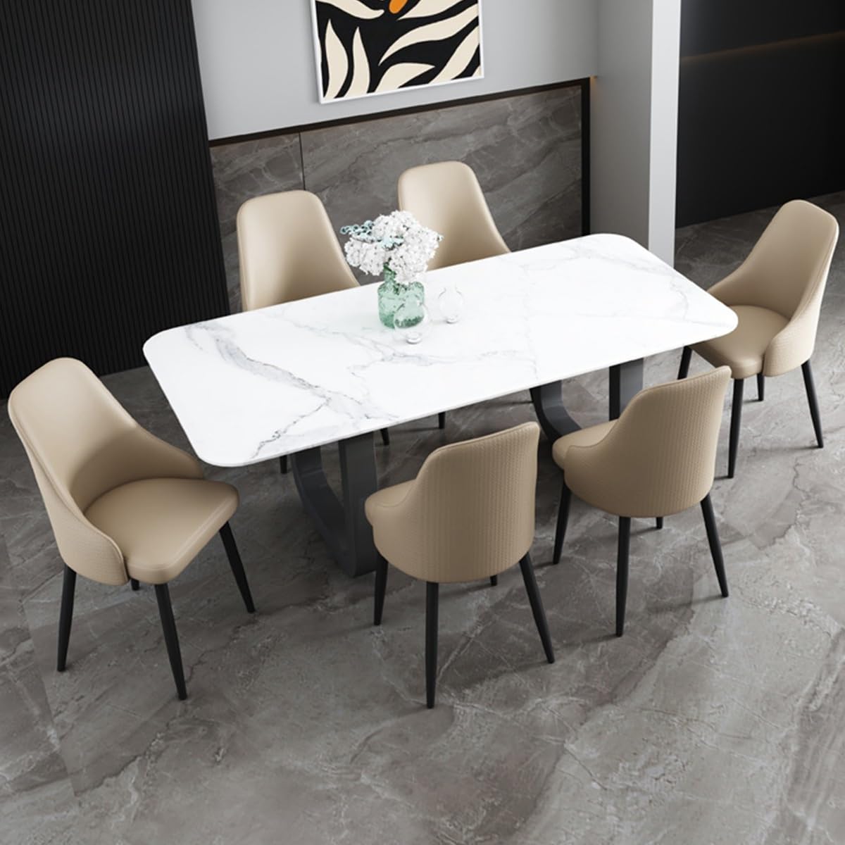 Minimalist Faux Leather Dining Chair