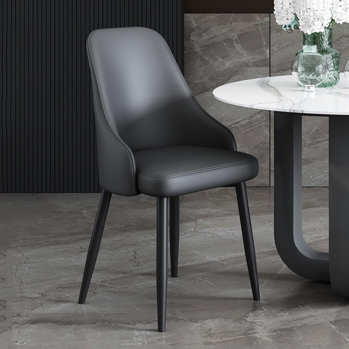 Minimalist Faux Leather Dining Chair