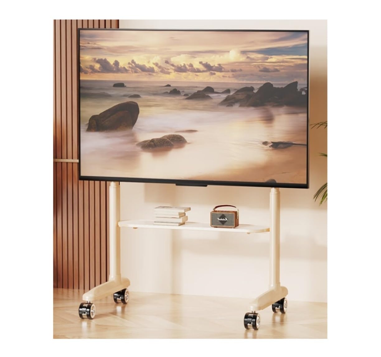 Height-Adjustable Mobile TV Stand for 42–86" TVs