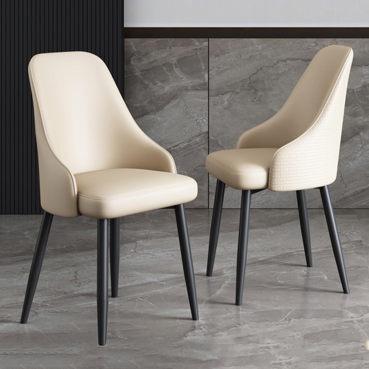 Minimalist Faux Leather Dining Chair