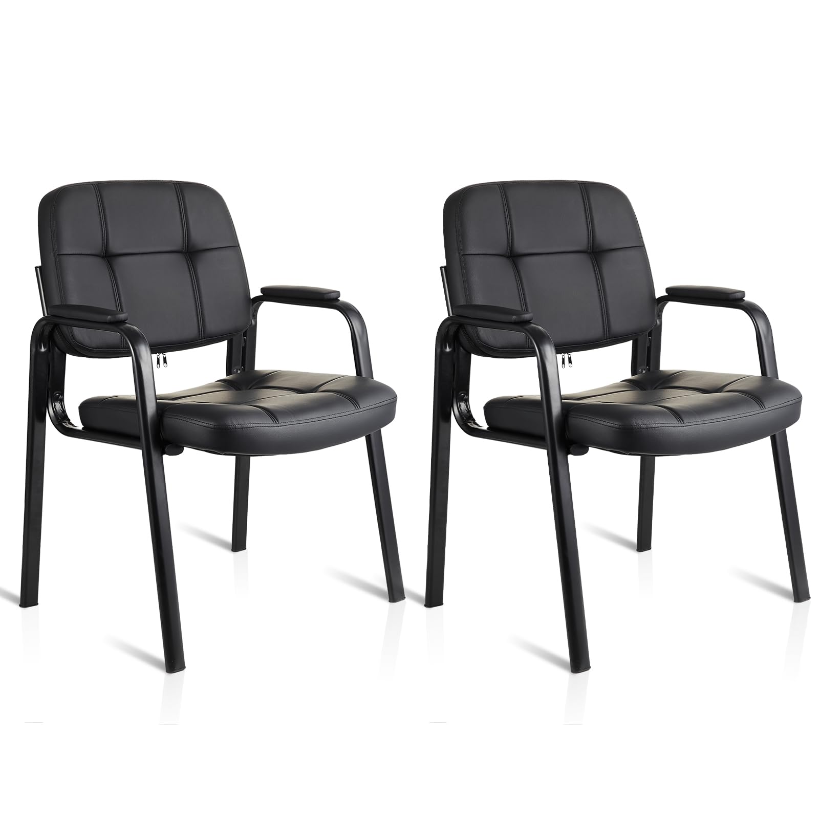 CLATINA Big & Tall Leather Waiting Room Guest Chair