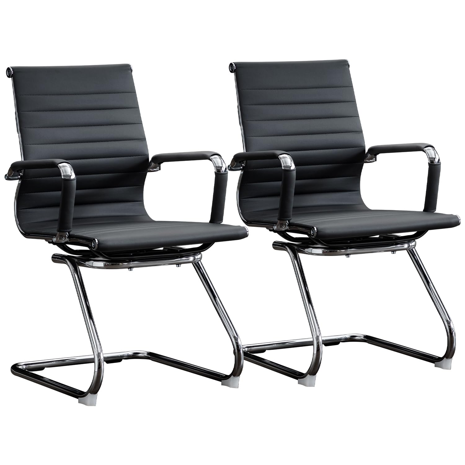 Modern Leather Guest & Reception Chair Set (2 Pack)