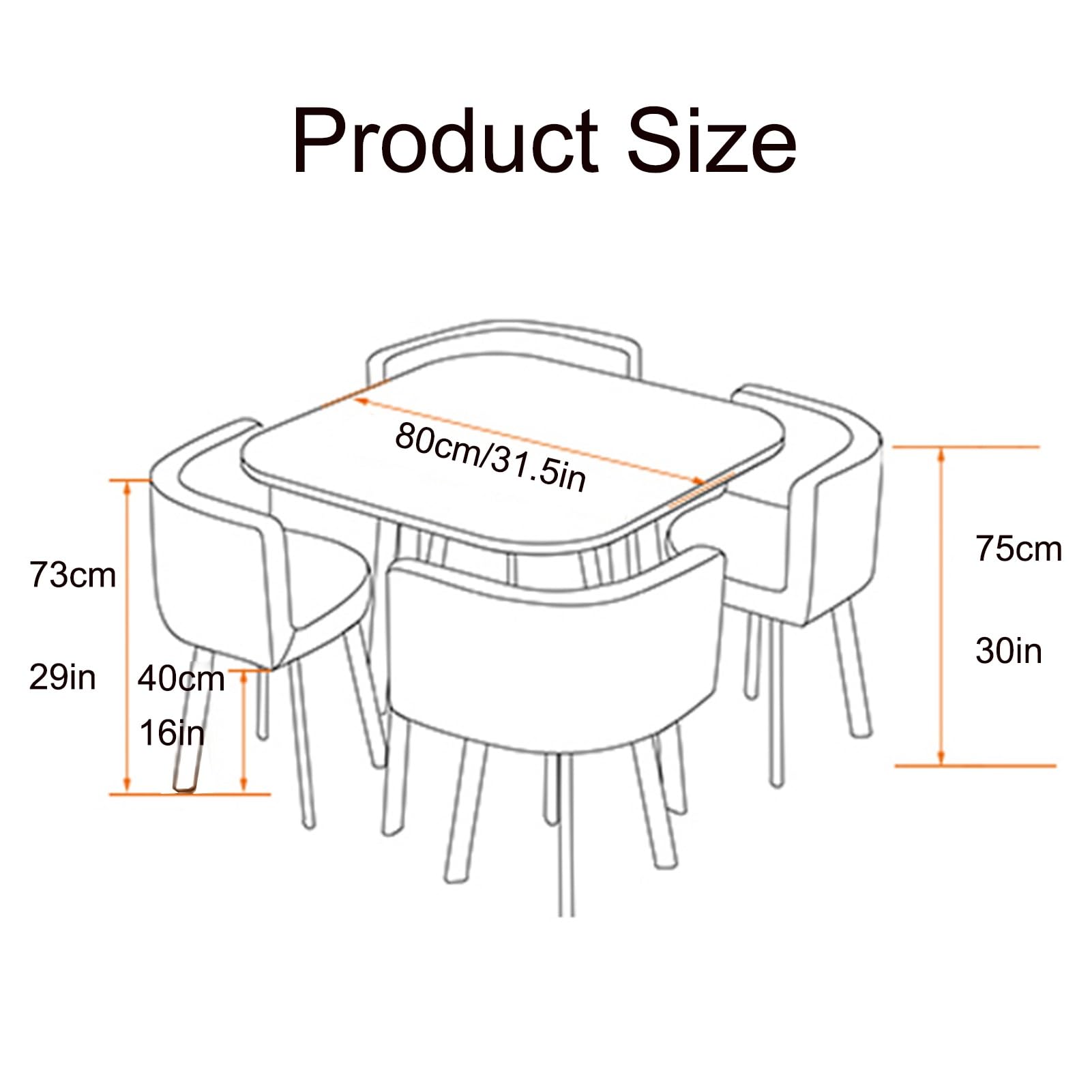 Space-Saving Meeting Table Set with Chairs