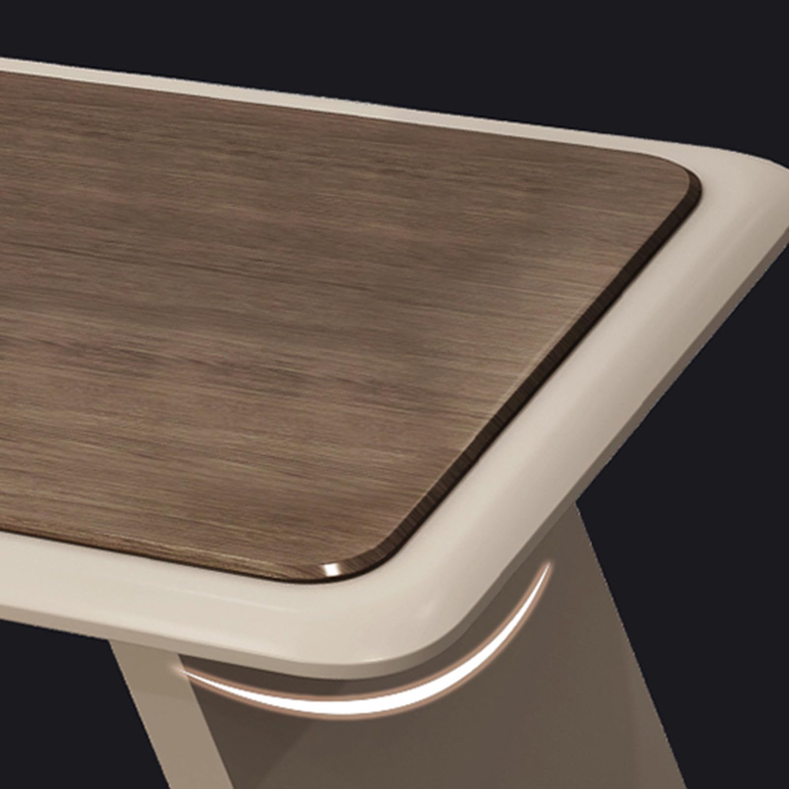L-Shaped Executive Desk with File Cabinet