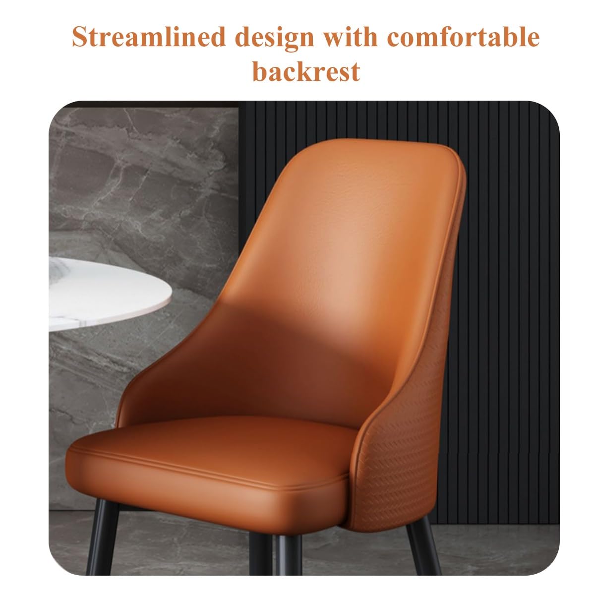 Minimalist Faux Leather Dining Chair