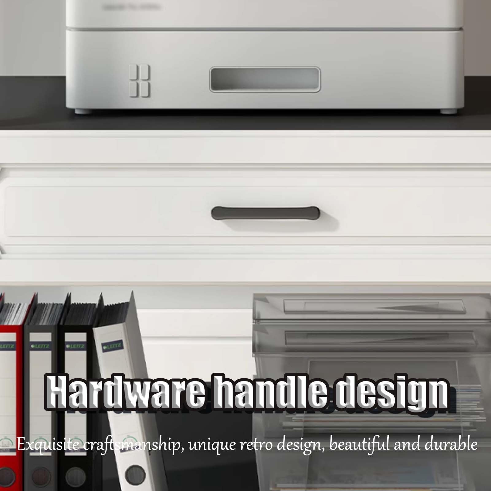 2-Tier Mobile Printer Stand with Drawer