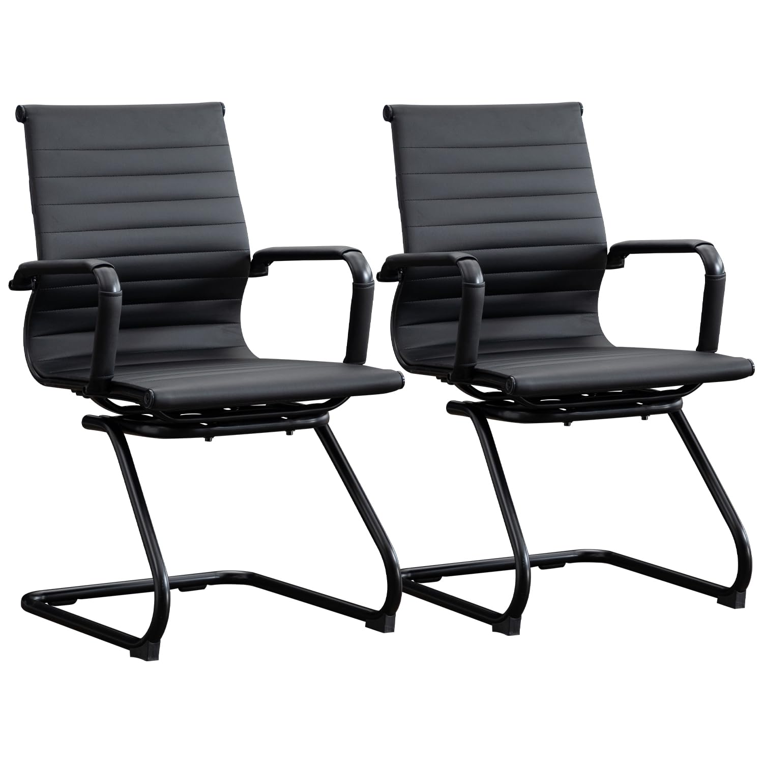 Modern Leather Guest & Reception Chair Set (2 Pack)