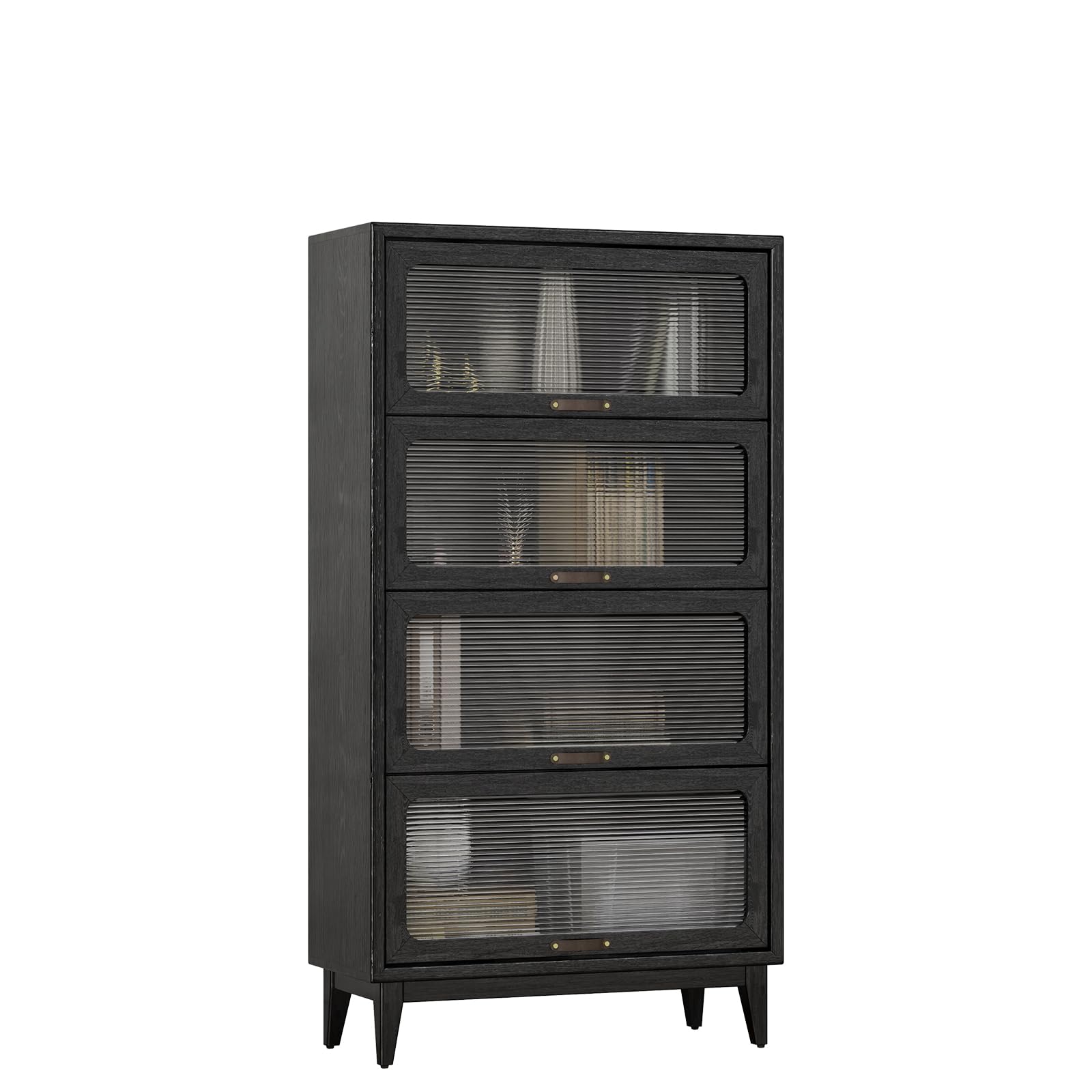 72" Solid Wood Bookcase with Doors