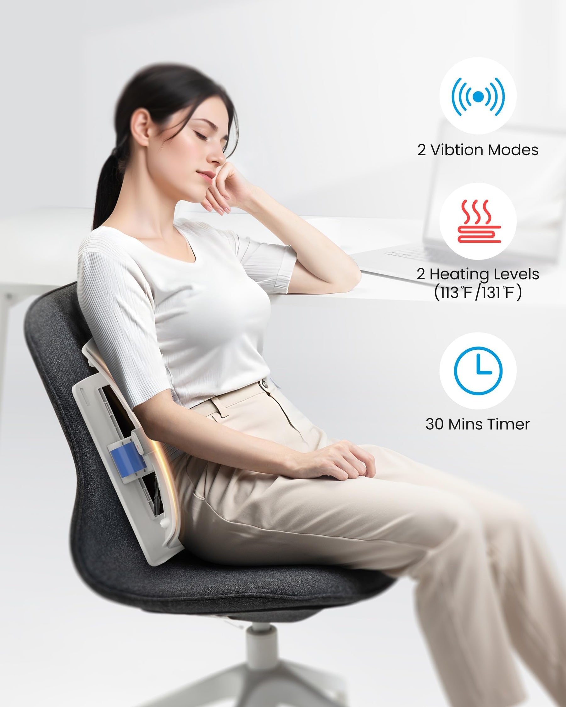 COMFIER Heated Lumbar Support Pillow