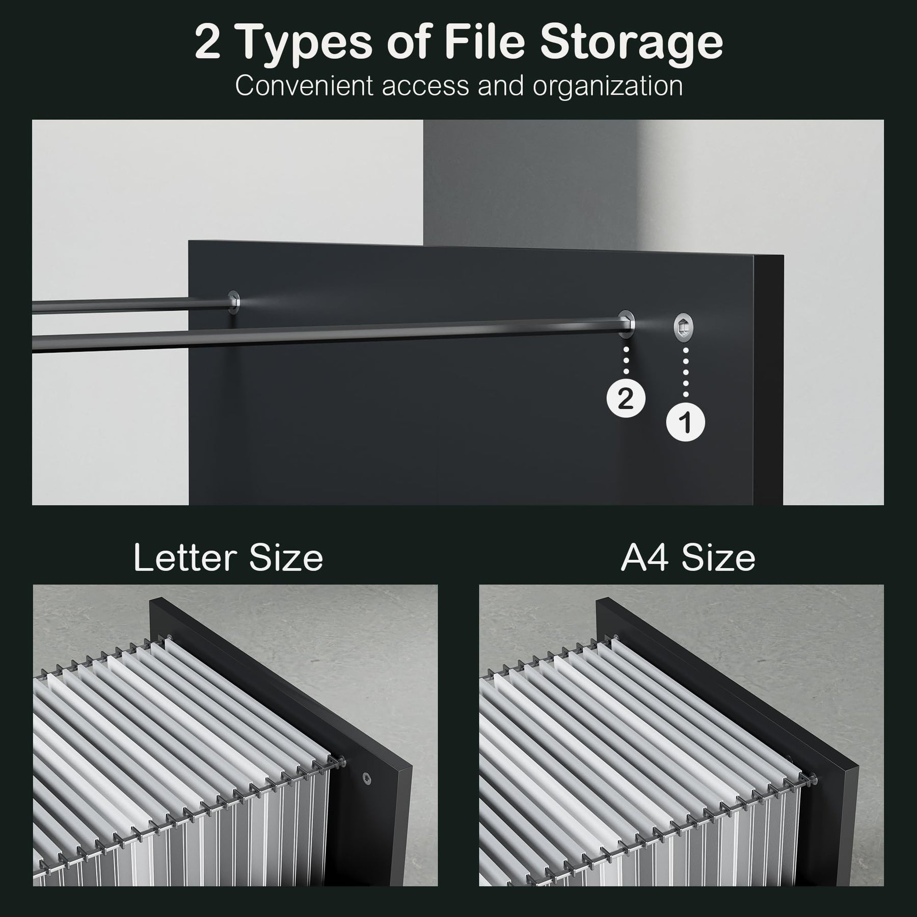 4-Drawer File Cabinet with Lock & Power Outlet