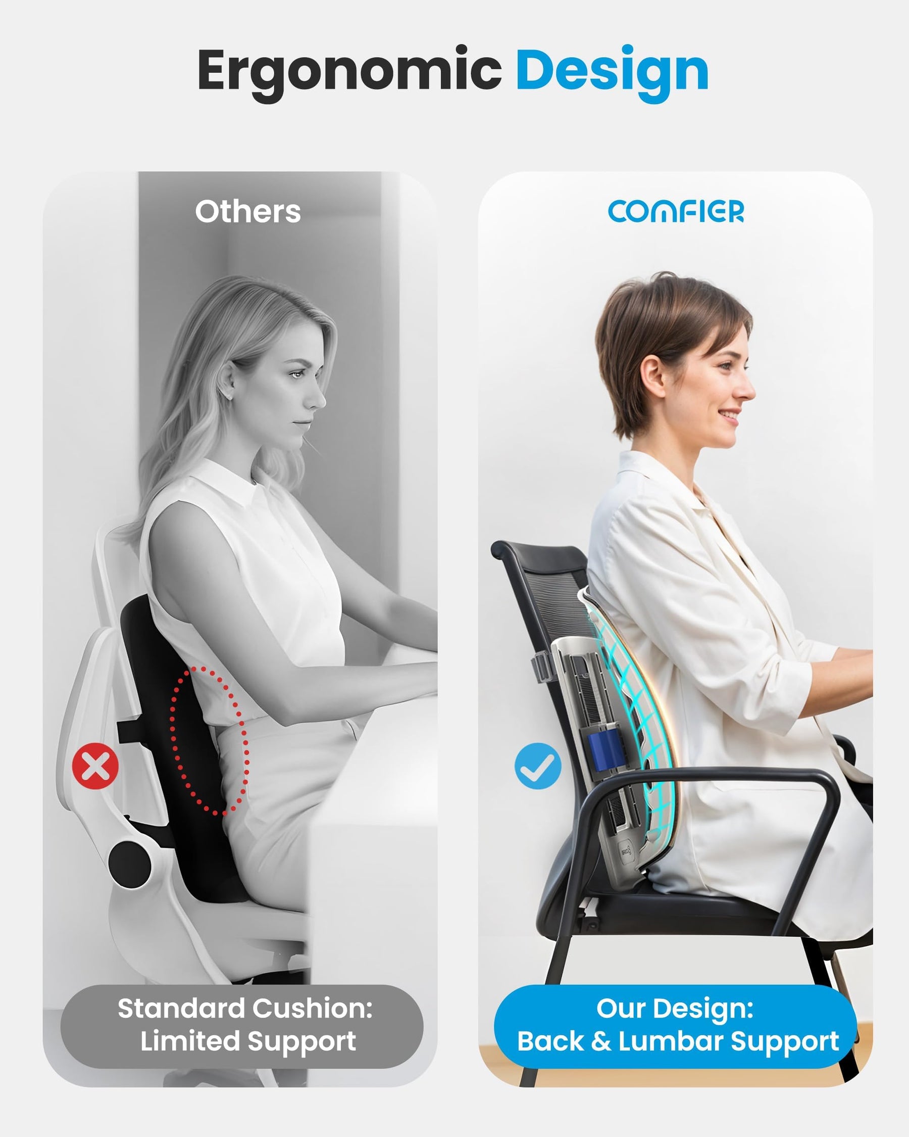COMFIER Heated Lumbar Support Pillow