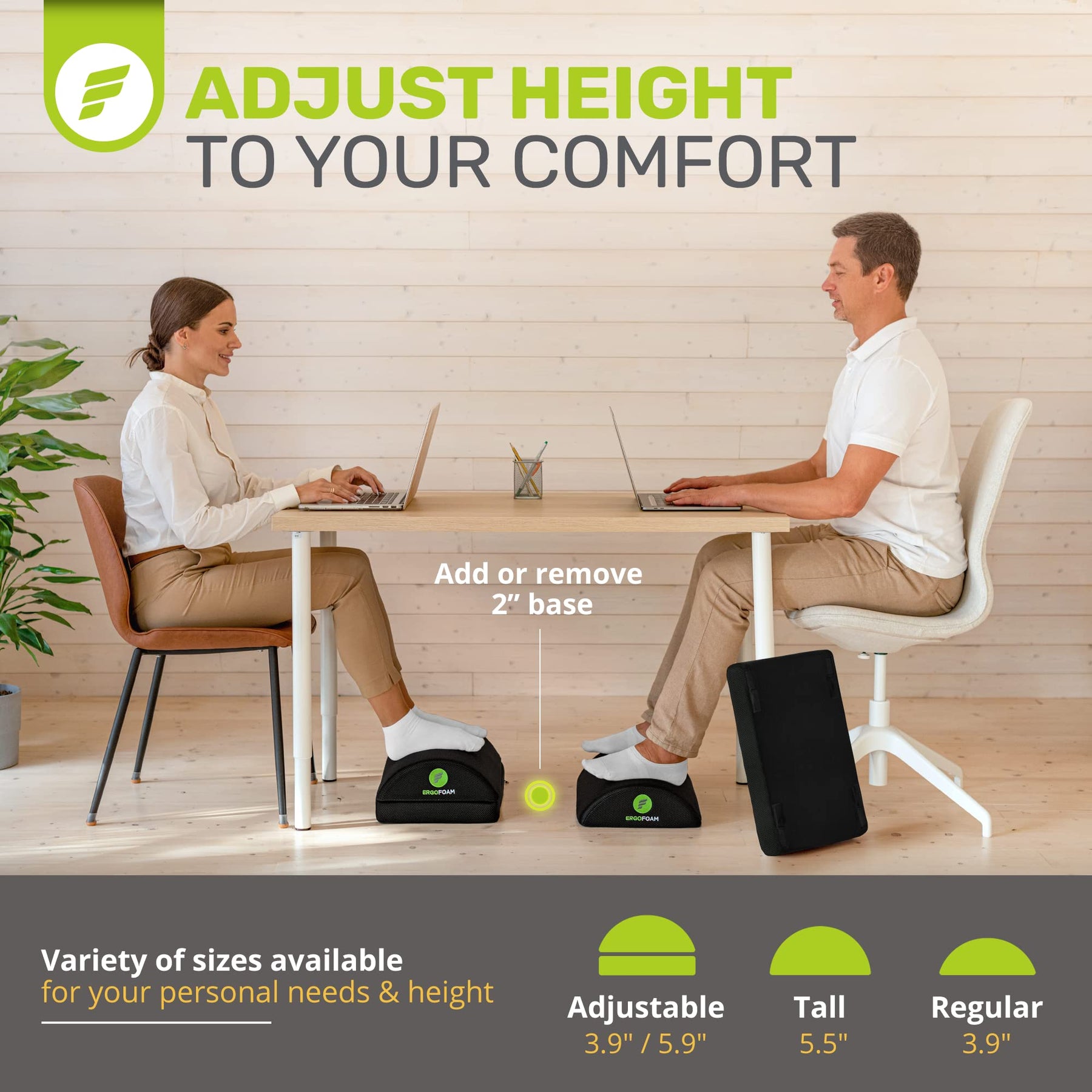 Adjustable Under-Desk Footrest