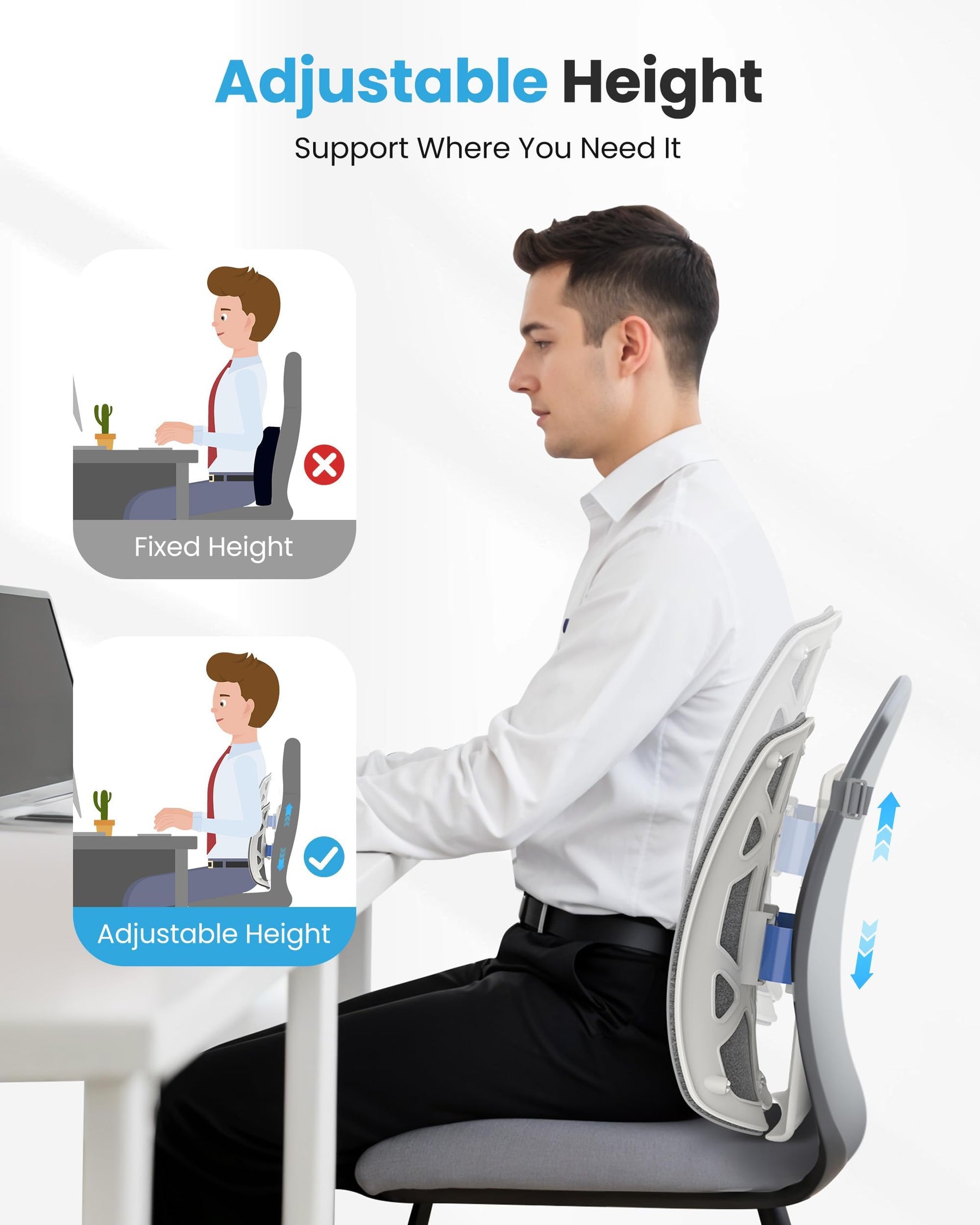 COMFIER Heated Lumbar Support Pillow