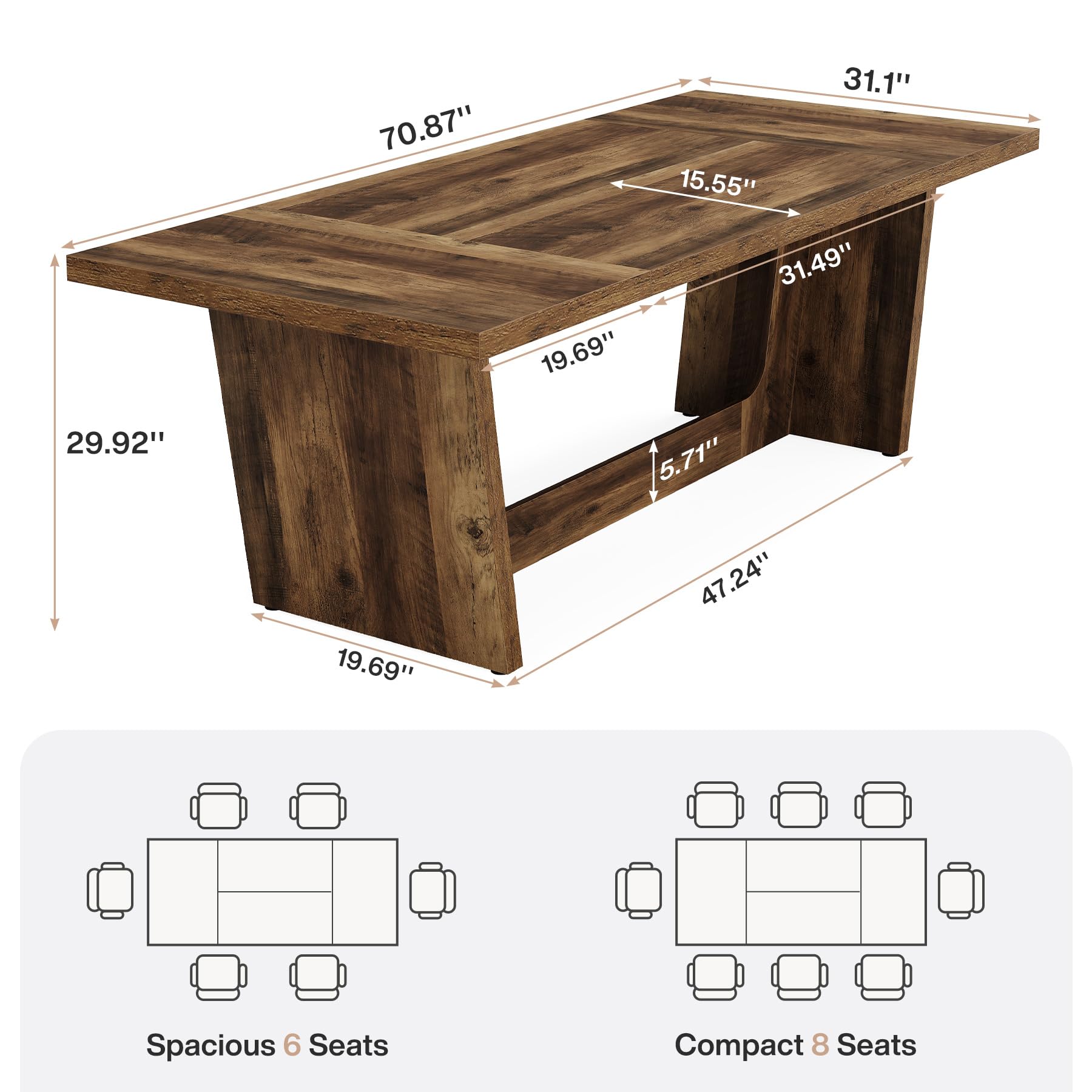 12FT Conference Table for 14–16 People