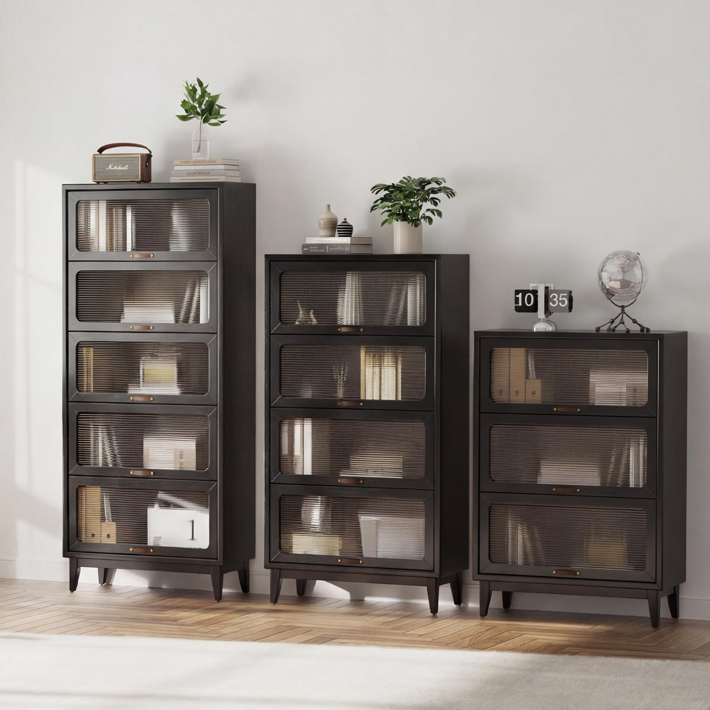 72" Solid Wood Bookcase with Doors