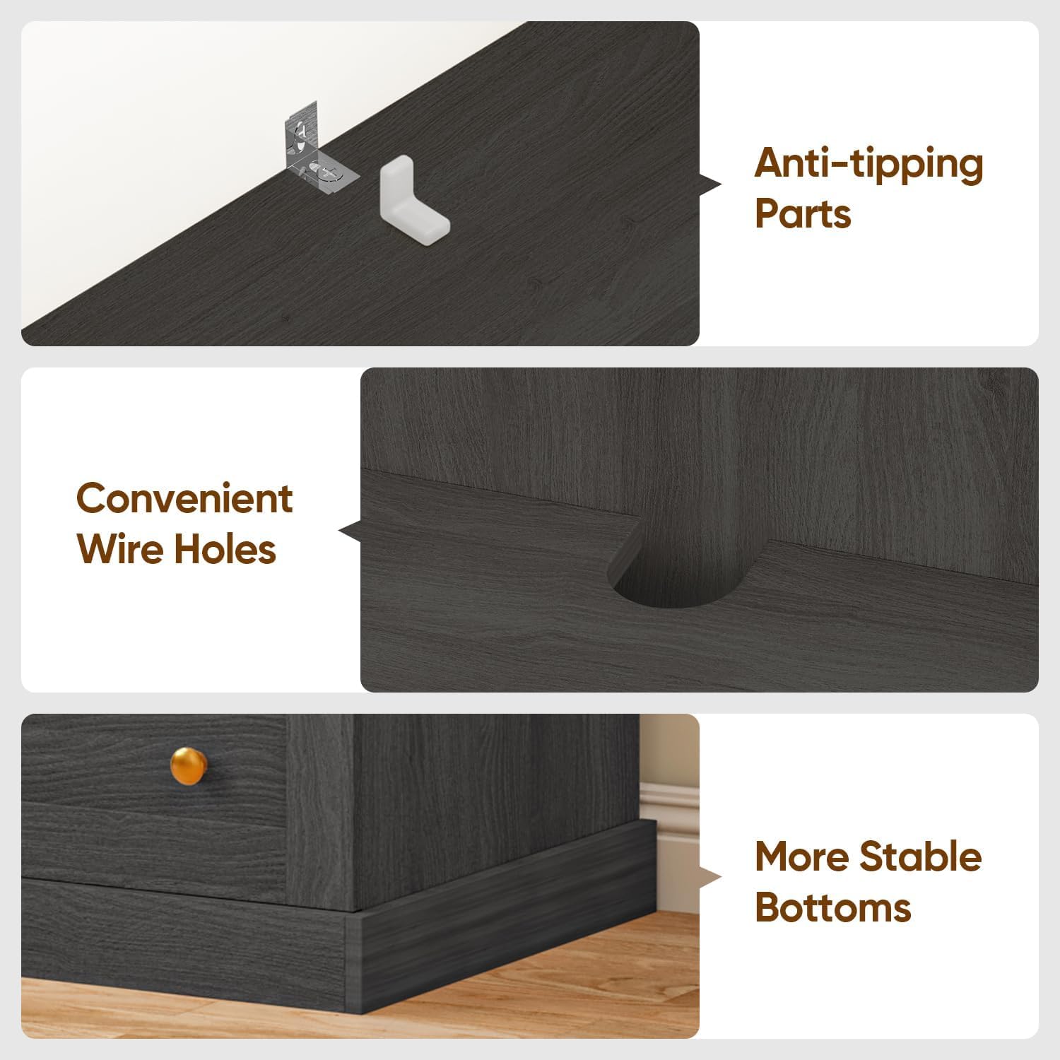 Lynsunix 71" Tall Modular Farmhouse Bookcases-PO（260515