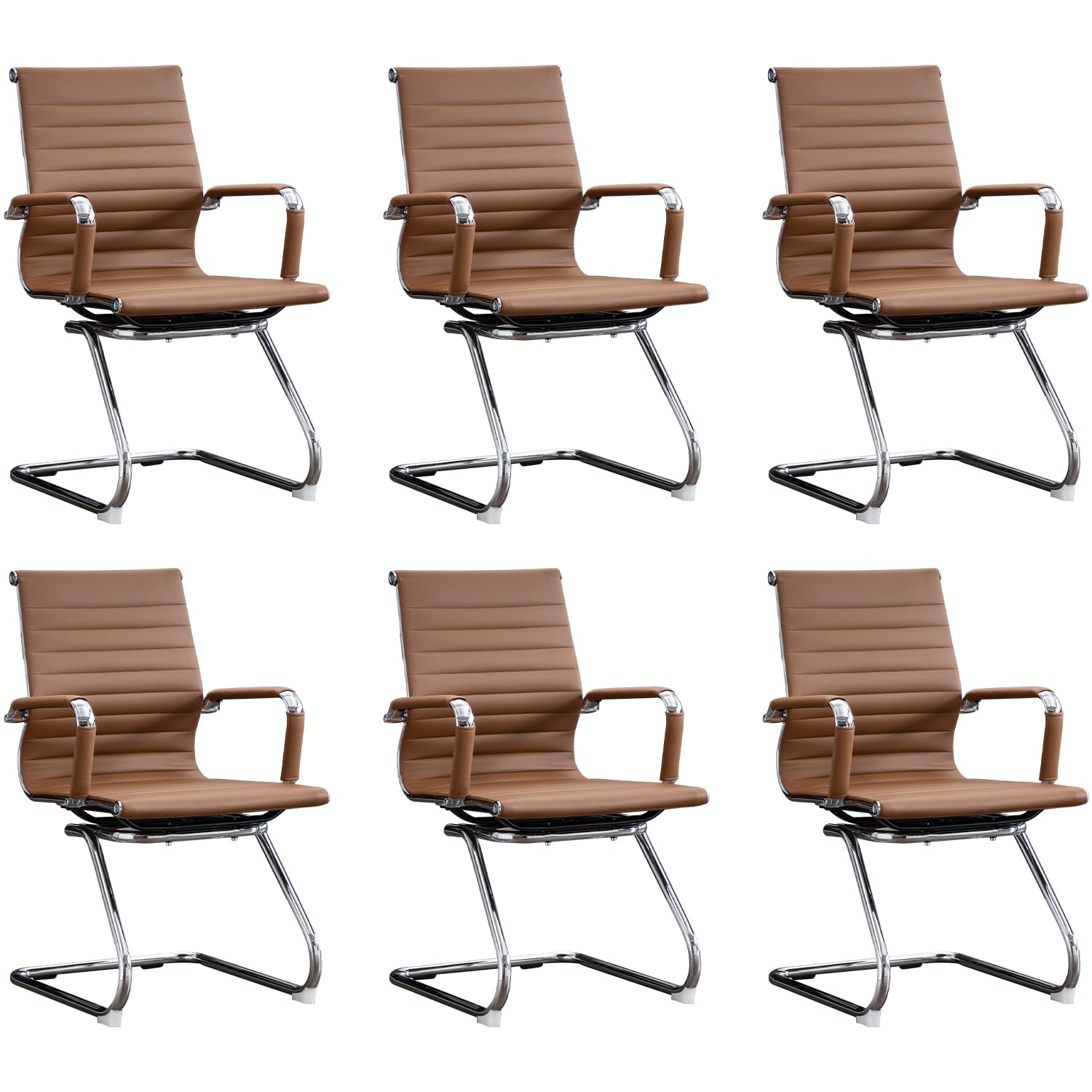 Modern Leather Guest & Reception Chair Set (2 Pack)