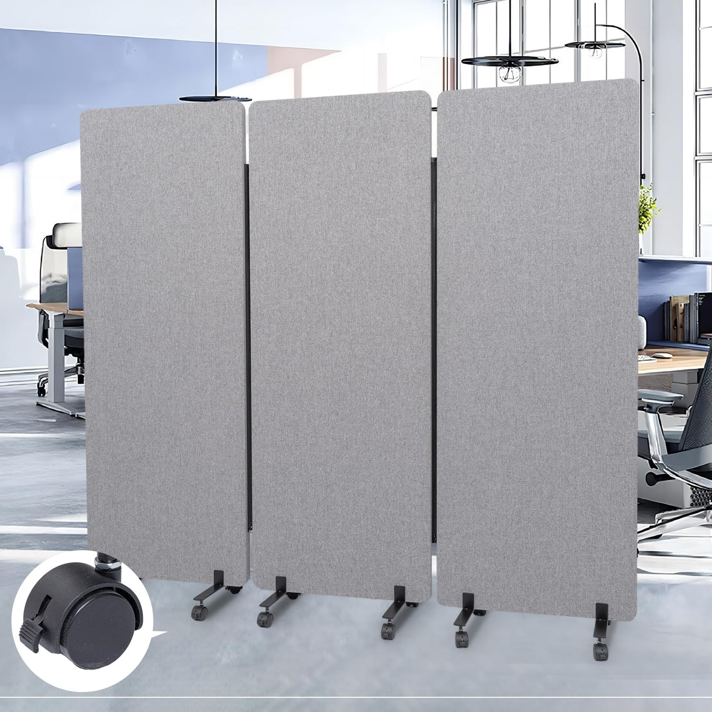 Soundproof Room Divider with Wheels