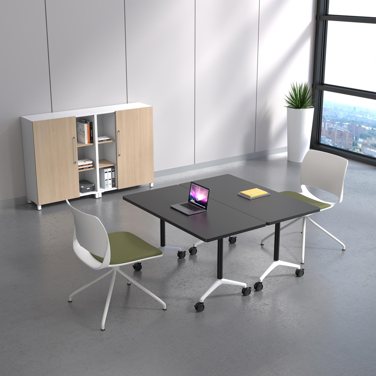 Modular Folding Conference Table with Wheels