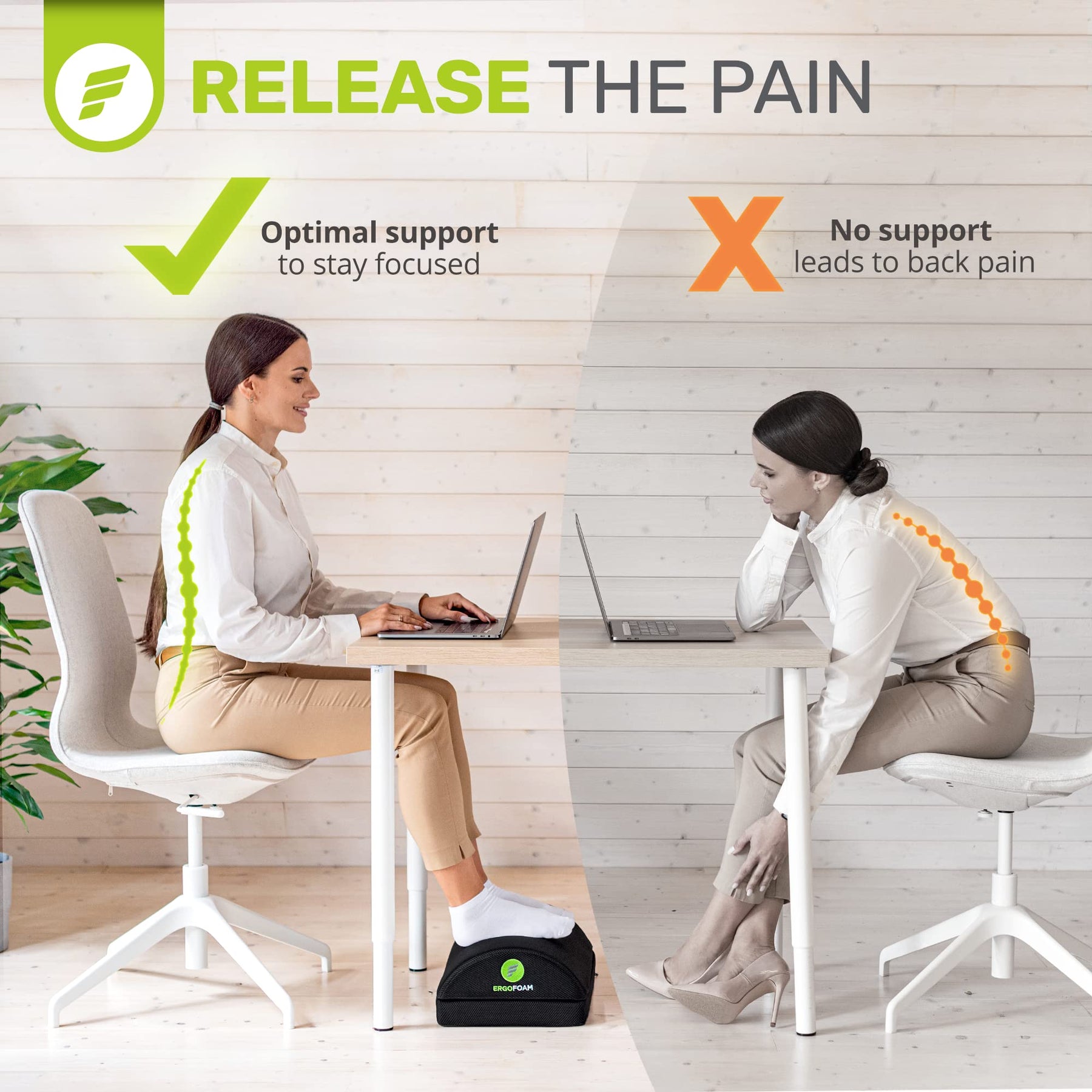 Adjustable Under-Desk Footrest