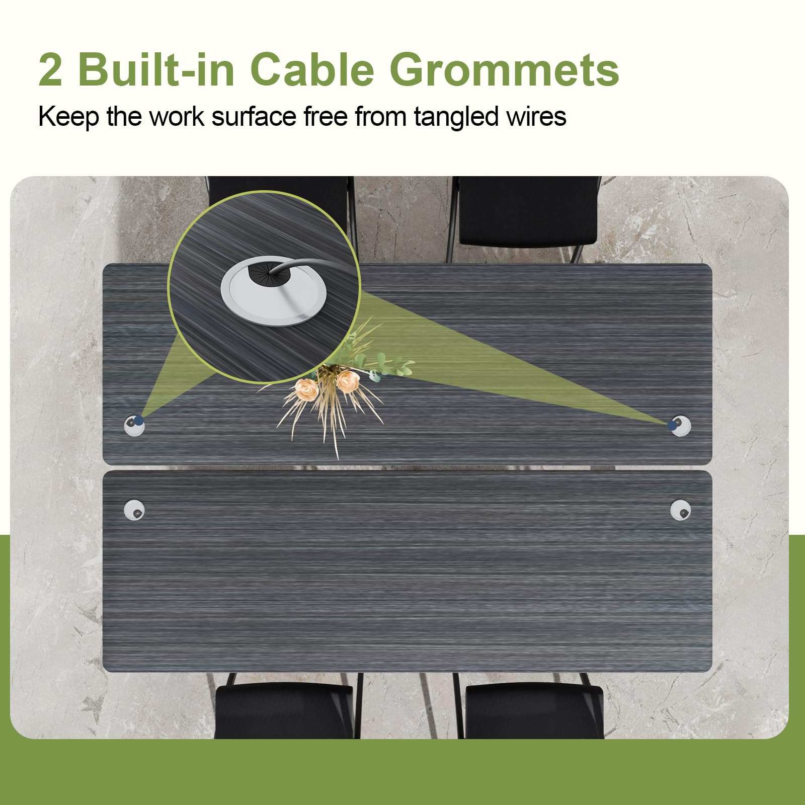 Mobile Folding Conference Table Set for 10–14 People