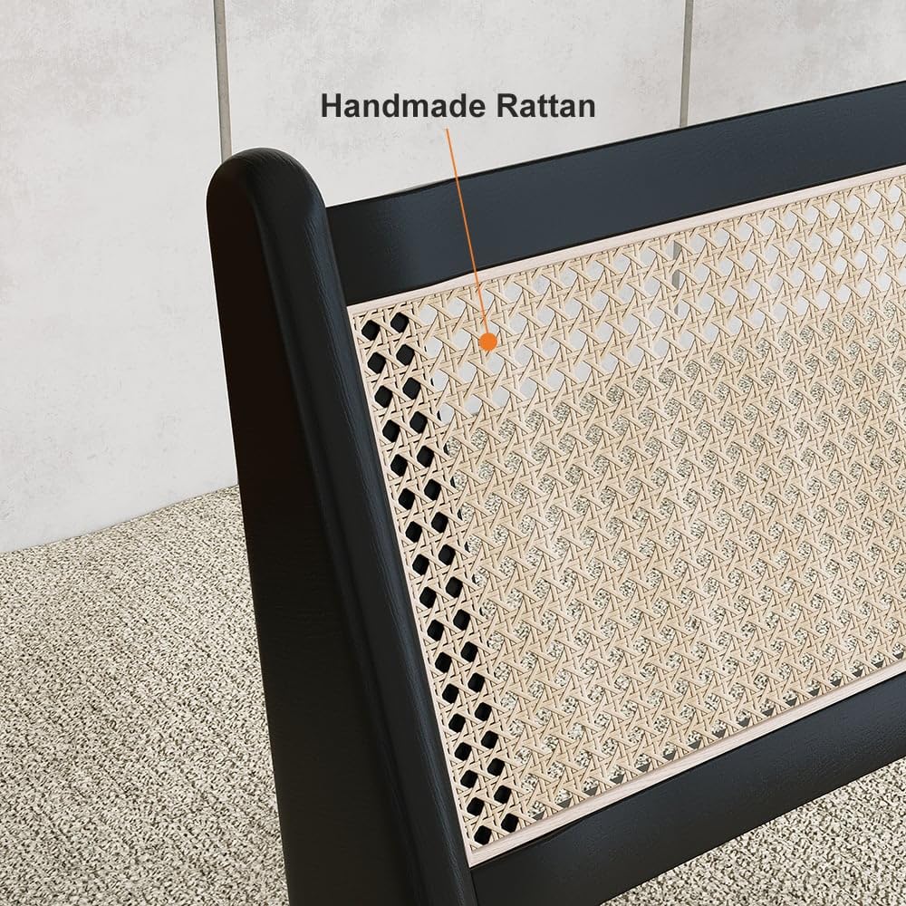 Japandi Rattan & Wood Lounge Chair