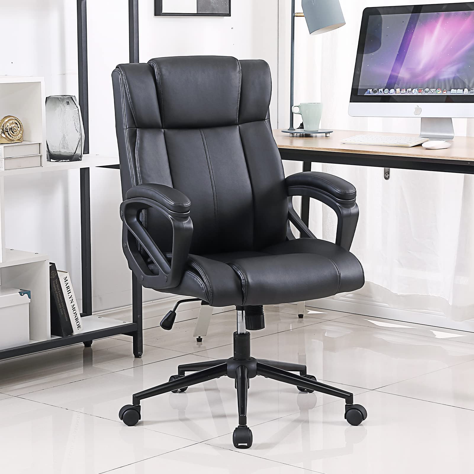 Executive Office Chair Set of 6 with Lumbar Support