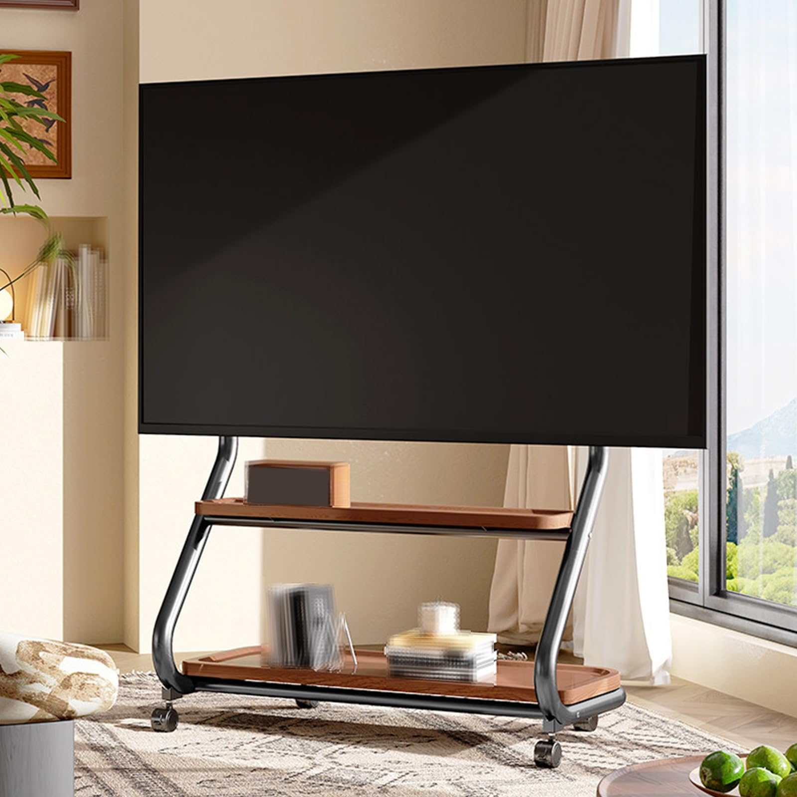 Mobile TV Stand with Storage for 32–100" Screens