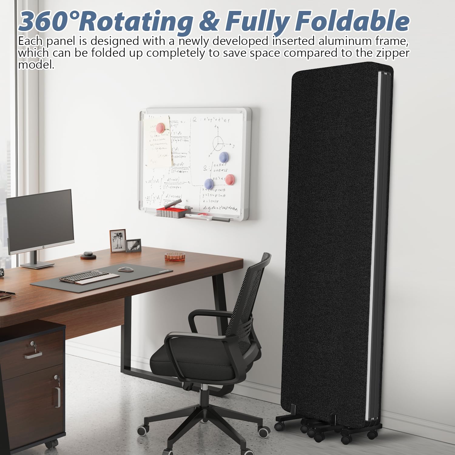 Soundproof Room Divider with Wheels